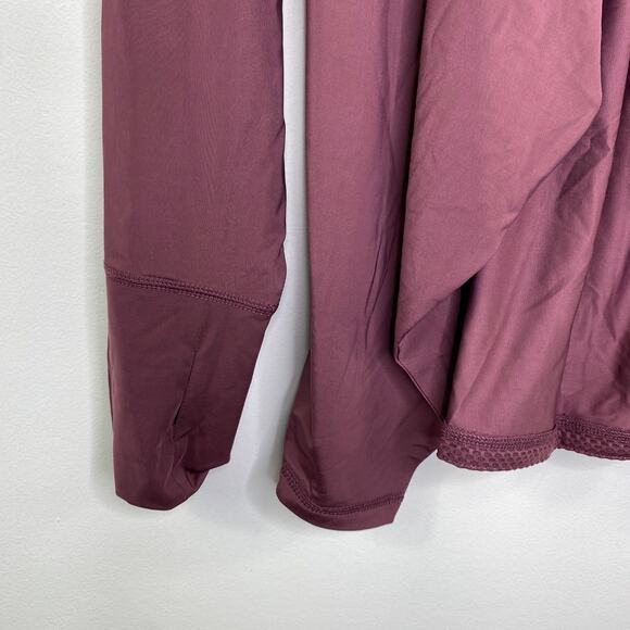 Zuda Z-Sol Eggplant Red Purple Drape Front Cardigan Women's Size XX-Small XXS - Picture 3 of 8